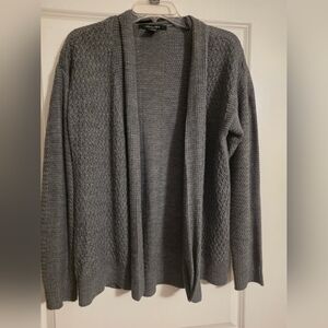 89th & Madison Heather Gray Open Front Cardigan